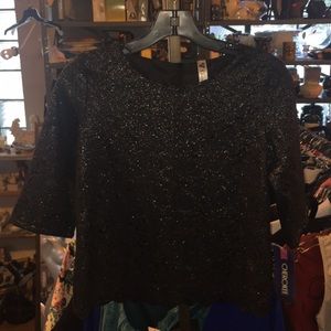 Sparly Black Cherokee Top